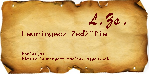 Laurinyecz Zsófia névjegykártya