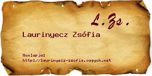 Laurinyecz Zsófia névjegykártya