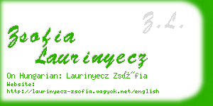 zsofia laurinyecz business card